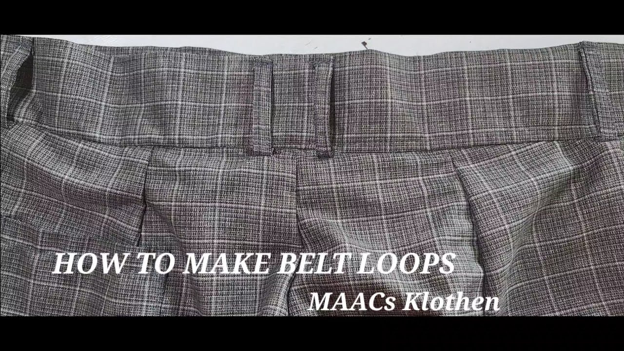 How To Make Belt Loops And Waist Band For Trouser 