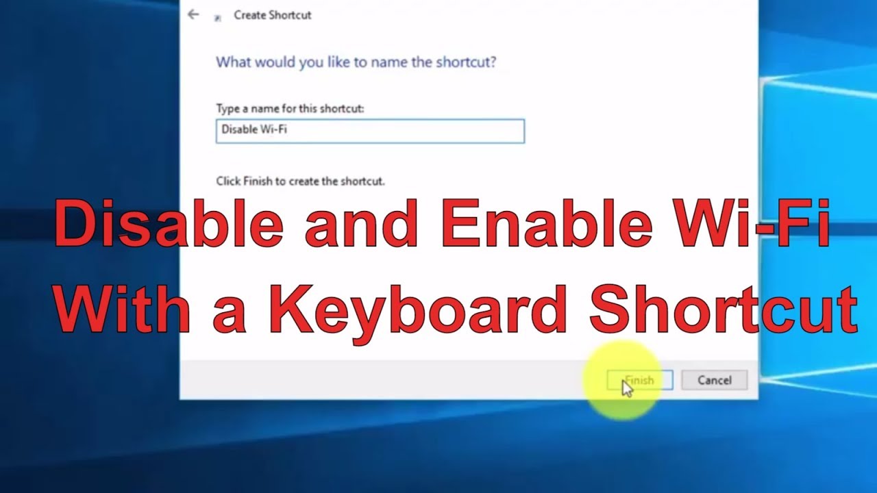 How To Turn Wi Fi On Or Off With A Keyboard Or Desktop Shortcut In Windows 10