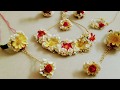 D.i.y how to make flower jewelry for mehndi,haldi 2019