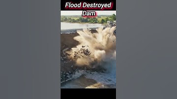 Dam destroyed by flood (simulation) #ai#floods #climatechange