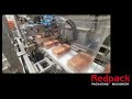 Redpack p325e box motion flow wrap machine in action