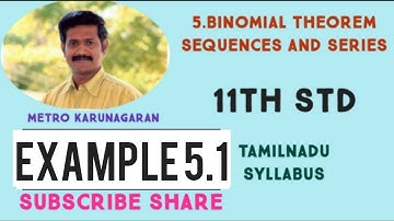 11th Std Maths Example 5.1 Ex.5.1 Find expansion of (2x+3)⁵
