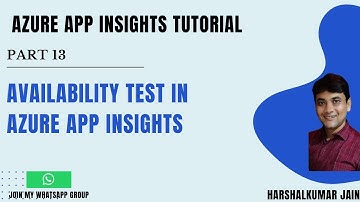 Part 13: Azure App Insights Availability Test | Concept And Demo