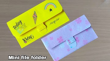 How to make mini file folder|DIY File Folder|Easy Paper Crafts Ideas|