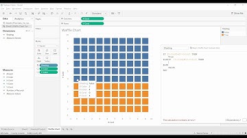 Tableau Tutorial - Waffle Chart
