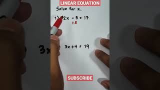 Solving Linear Equation in One Variable #math #mathematics #equation #linearequations #mathtricks