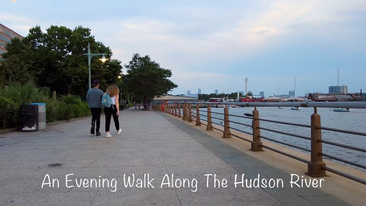 An Evening Walk Along The Hudson River.