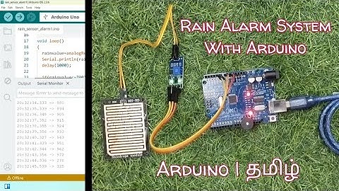 How to make Rain Alarm System | Rain Sensor Working | Arduino | தமிழ்