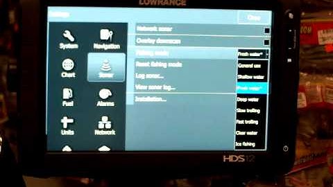 Lowrance HDS Touch Electronics set up