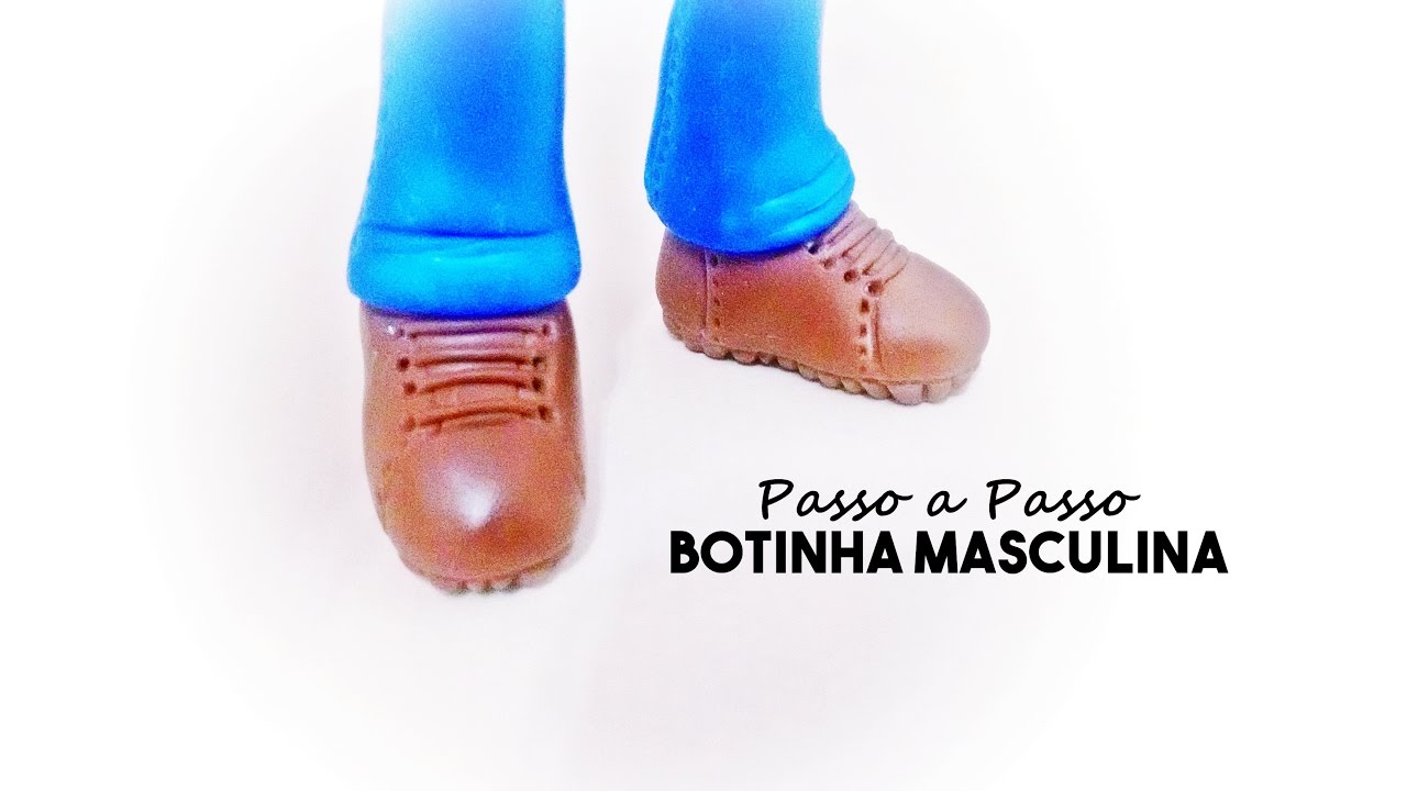 Como fazer uma bota masculina em biscuit