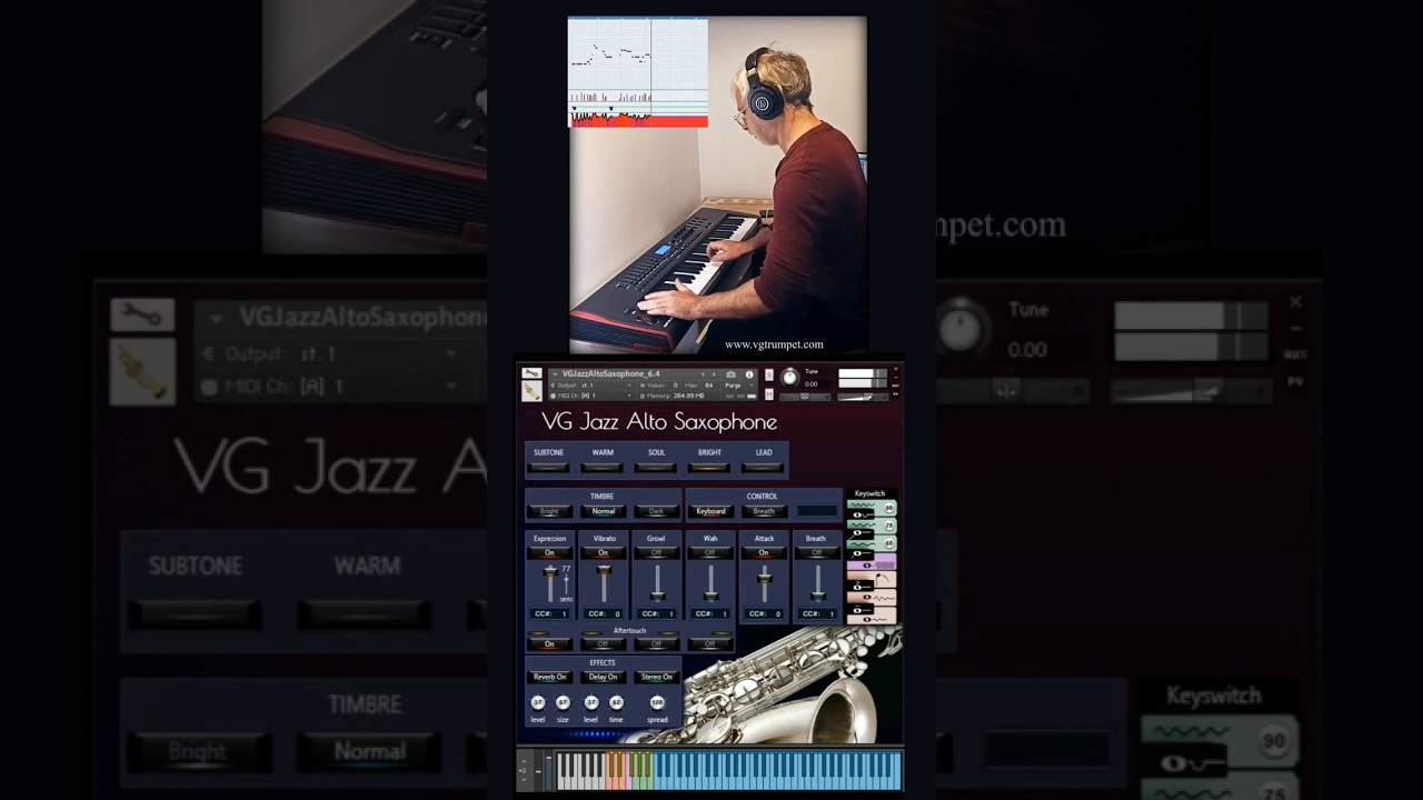 VG Jazz Alto Saxophone Kontakt sample library 