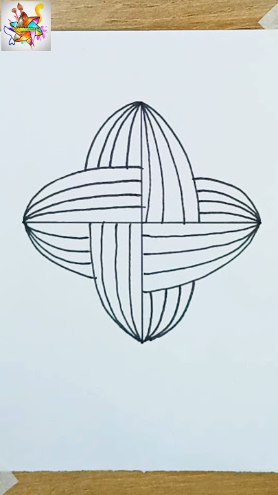 Mesmerizing Geometric Pattern with Simple Lines ✨GeometricDrawing#LineArt#SatisfyingArt