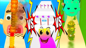 Sandwich Runner Vs Canvas Run vs Burger Rush All Levels Gameplay Walkthrough Android/ios New Update