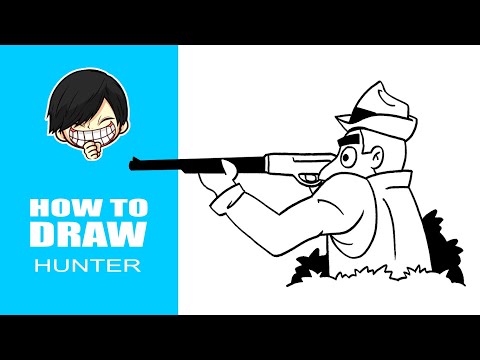 Video: How To Draw A Hunter