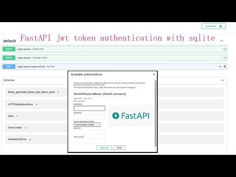 FastAPI jwt token authentication with sqlite