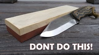 Sharpening  Ep.1  STOP RUINING YOUR SCANDI KNIVES!