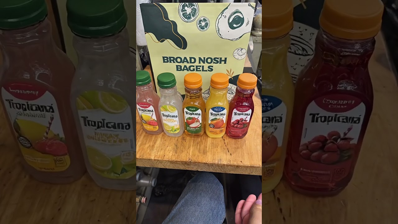 Tropicana juice near me. Bagels near me.Breakfast near me. Coffee near me #breakfast Broad Nosh Bagel Deli Catering NYC