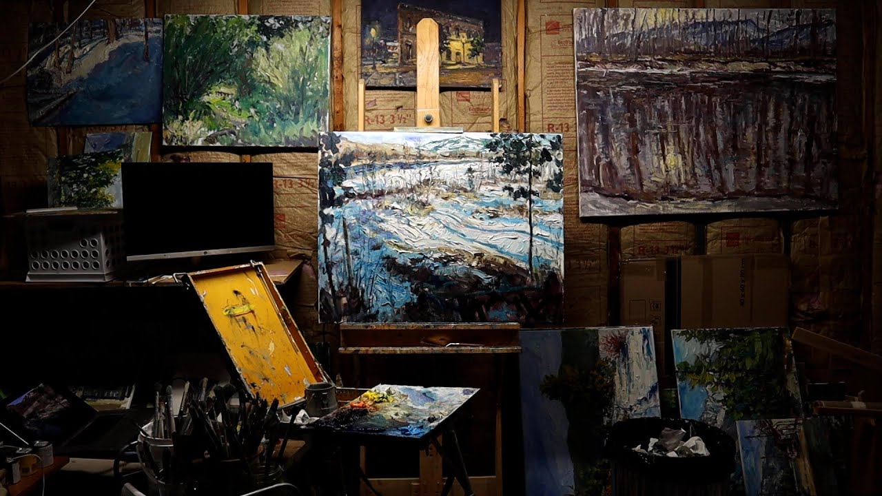 Studio Landscape: Late Winter River Scene