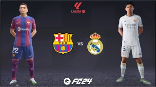 FC 24 Barcelona vs Real Madrid El Libertador stadium Laliga EA Sports