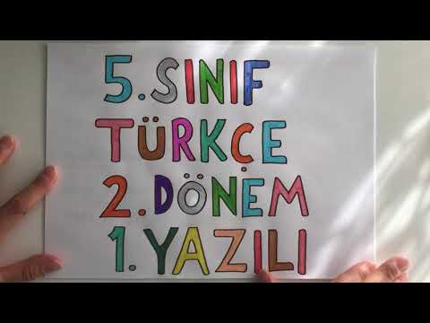 5. Sınıf Türkçe 2. Dönem 1. Yazılı