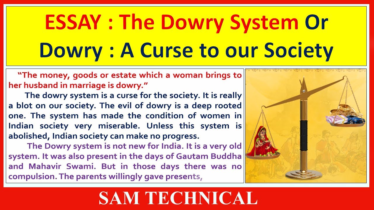 essay on dowry language