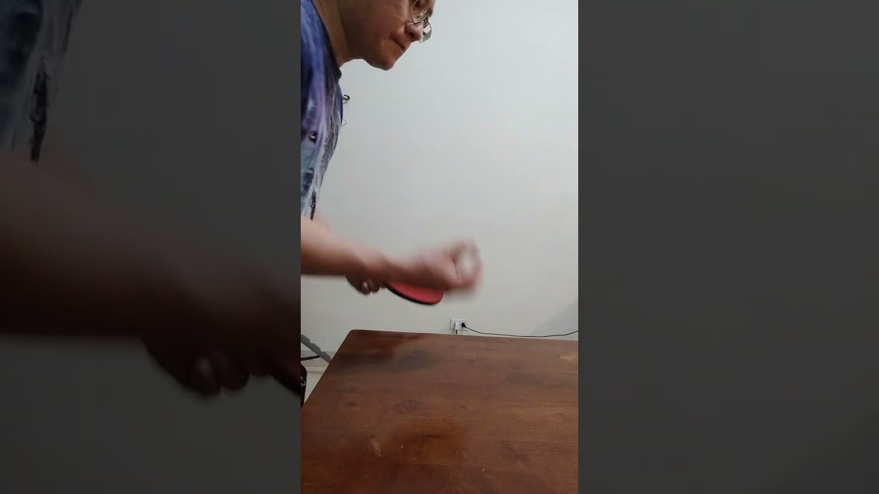 Table tennis ball spin practice