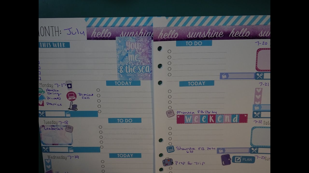 A5 Filofax Plan With Me July 17th, Ft. Nicole Alexia Designs Part 1