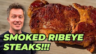 Smoked RIBEYE STEAKS on a Gas Grill! | Thick-Cut Reverse Seared! by Mad Backyard 1,752 views 1 month ago 9 minutes, 47 seconds