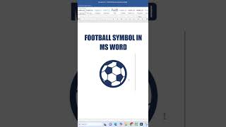 Insert Football ⚽ Symbol in MS Word Using Alt + X #shorts