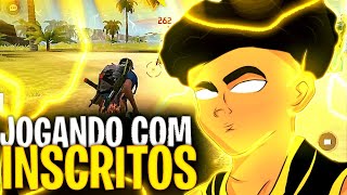 LIVE ON 🧡FREE FIRE AO VIVO🧡JOGANDO COM INSCRITOS🧡TREINAMDO ATE FICAR BOM 🧡4V4,1V1,2V2,6V6🧡RANK🧡