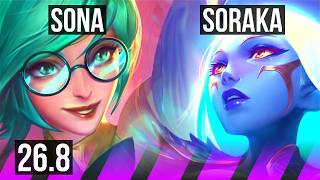SONA &amp; Jinx vs SORAKA &amp; Xayah (SUP) | EUNE Grandmaster | 26.8