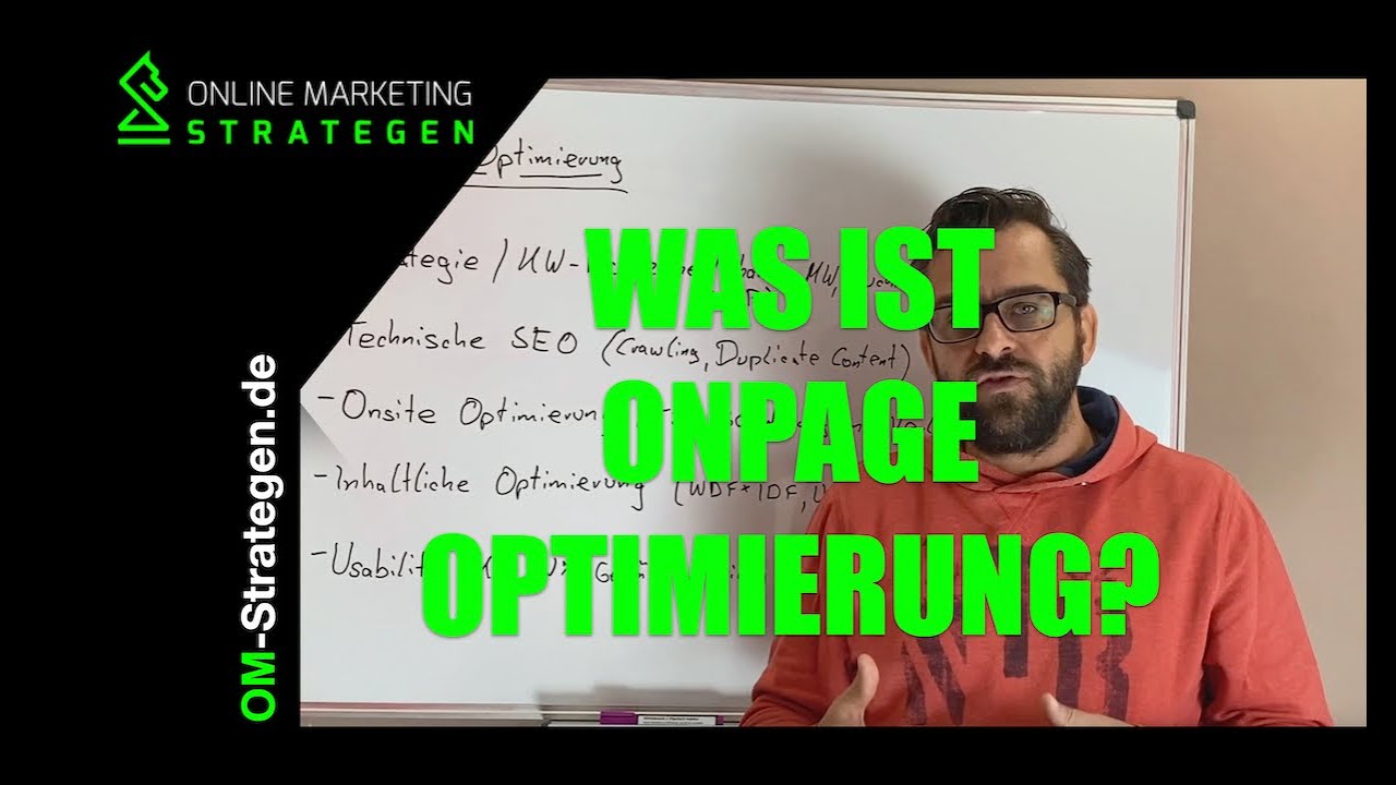 Onpage Optimierung Definition - Bestandteile der Onpage & Onsite SEO