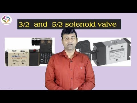 how to understand 3/2 way and 5/2 way solenoid  valve pneumatic connection diagram . PART-