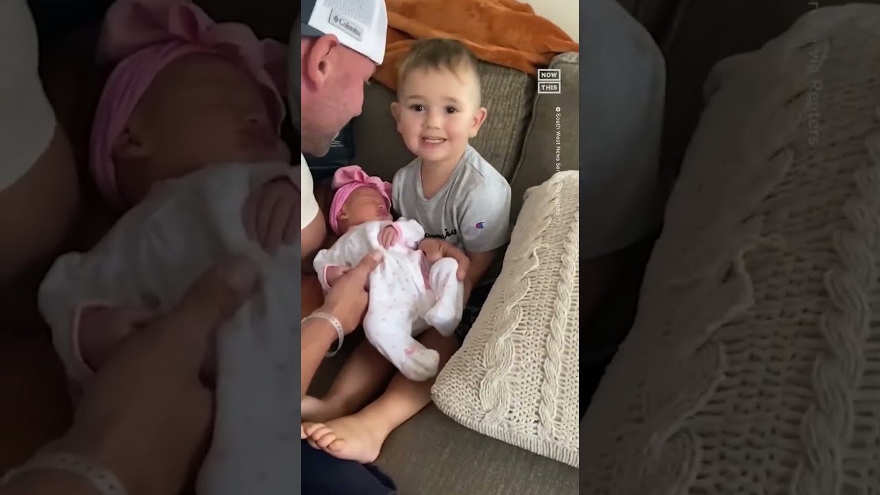 Mom Shares Adorable Video Of 2 Year Old Meeting Newborn Sister