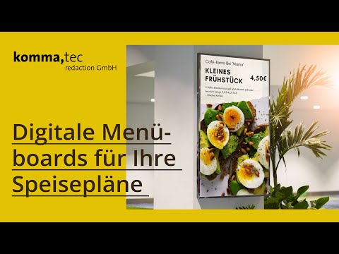 Digitale Menüboards - Speisepläne unkompliziert selbst bewerben