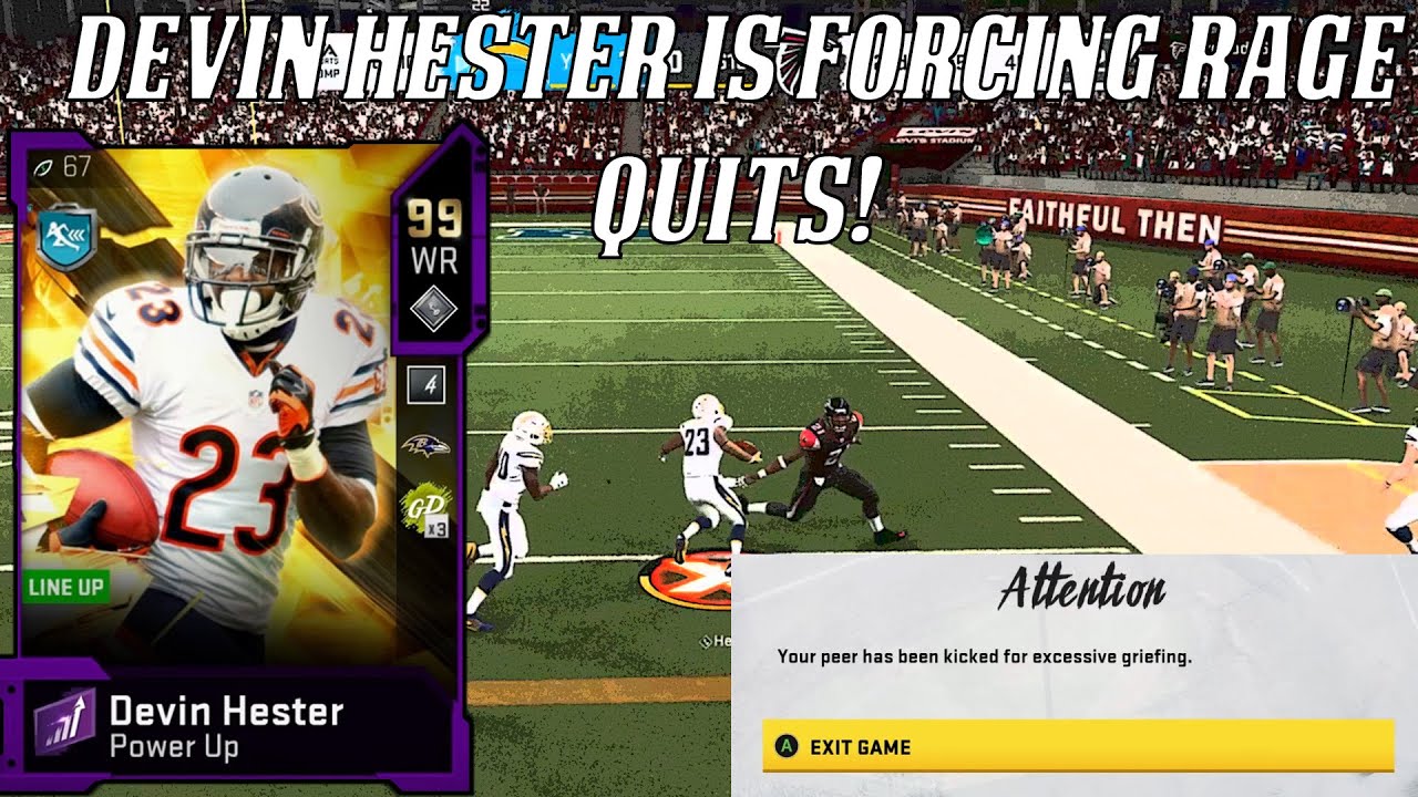 99 OVR DEVIN HESTER IS FORCING RAGE QUITS! Madden 20 Ultimate Team!