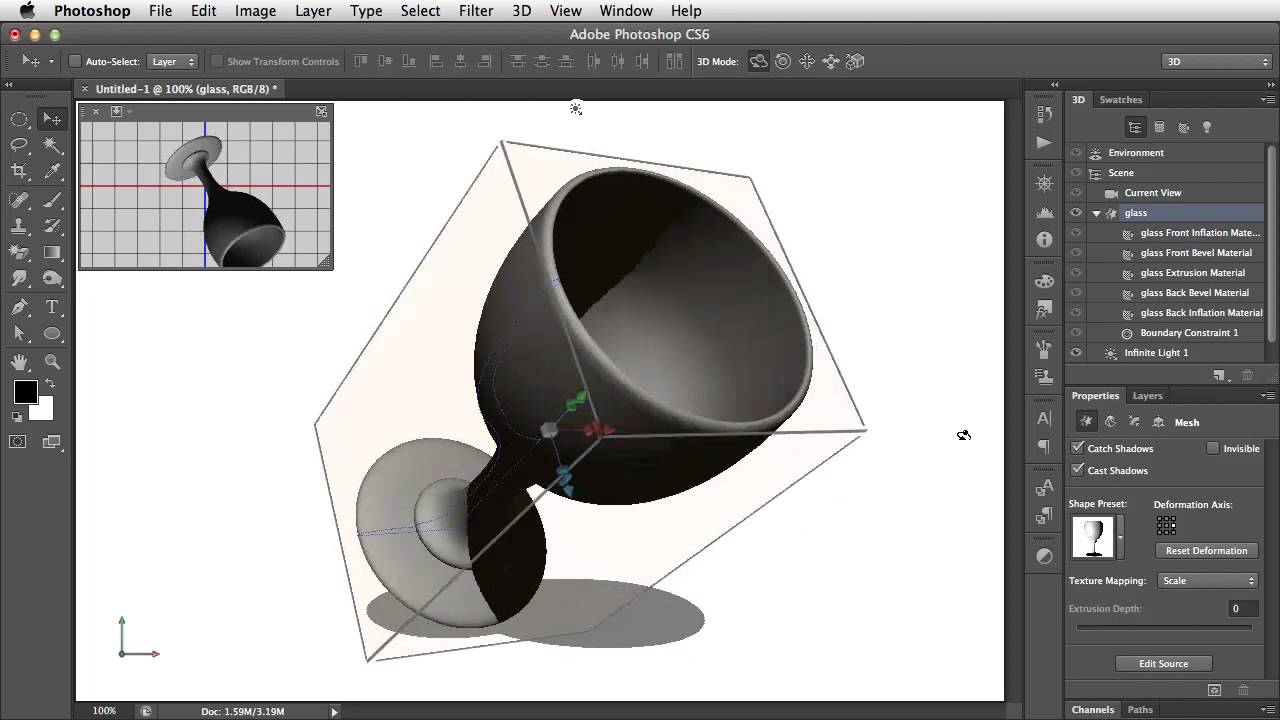 Create Lathed 3d Objects In Photoshop Youtube