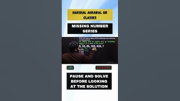 MISSING NUMBER SERIES - HARSHALAGRAWAL SIR #harshalagrawal #missingnumbers #numberseries #shorts