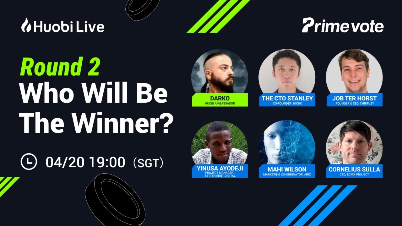 HUOBI PRIME VOTE ROUND 2: NICHO , CHIRLPEY , BETTERMENT DIGITAL , ARIX , BCMX !