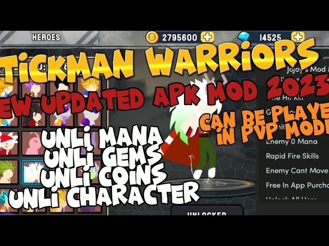 Stickman Warriors v3.0 MOD APK (Unlimited Money) Download