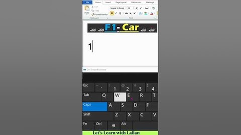"Draw an F1 Car in MS Word with Just a Keyboard Shortcut! 🏎️💥 You’ll Be Shocked!"  #Tips, #F1 #fb