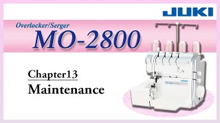 JUKI MO-2800 Maintenance