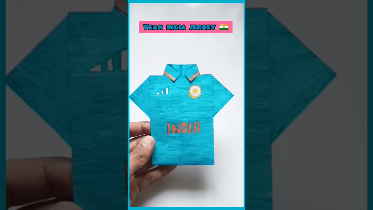 How to make origami team india cricket 🏏 jersey | | paper jersey | team india 