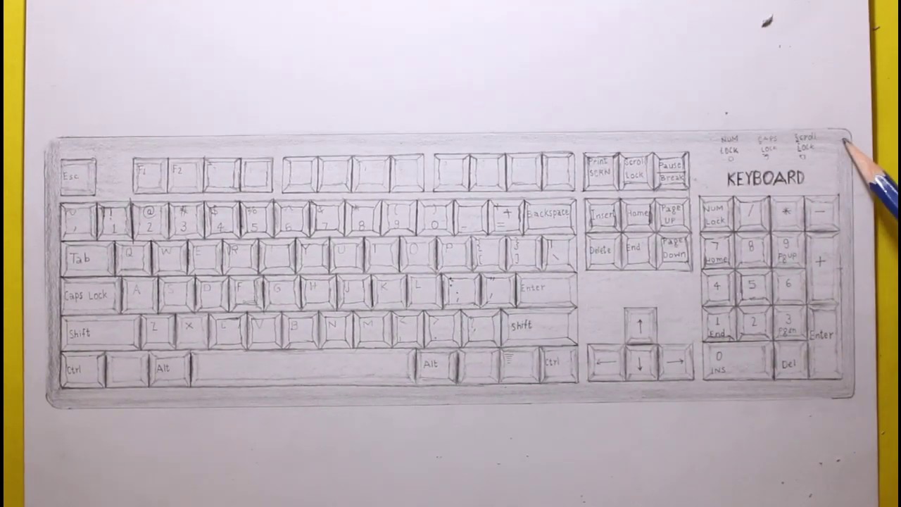  Sketch Drawing Of A Computer Keyboard for Kindergarten