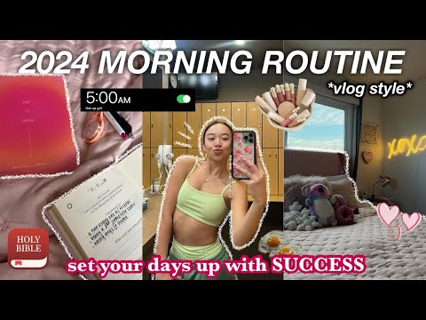 2024 MORNING ROUTINE | how to set your days up with SUCCESS (my advice & tips)