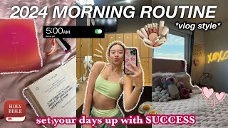 2024 MORNING ROUTINE | how to set your days up with SUCCESS (my advice \& tips)