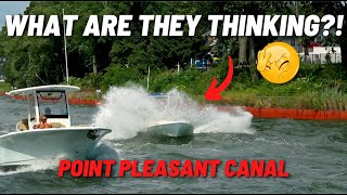 THIS WAS NOT A GOOD IDEA ! Point Pleasant Canal Craziness / The Jersey Rapids / Shore Boats