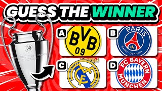 GUESS WHO IS THE WINNER OF THE UEFA CHAMPIONS LEAGUE | QUIZ FOOTBALL TRIVIA 2024 screenshot 3