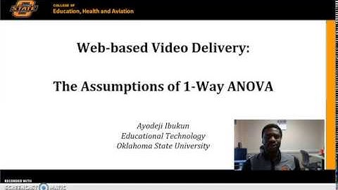 The Tests of Assumptions for 1-Way ANOVA