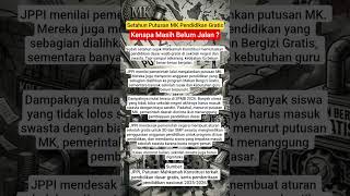 Setahun Putusan Mk Pendidikan Gratis Kenapa Masih Belum Jalan